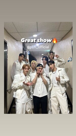 NCT/WayV Xiaojun Instagram story update w/ P1Harmony