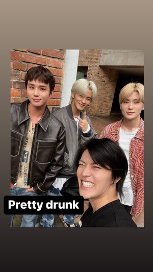 230125 NCT Yuta Instagram story update w/ Jaehyun, Jungwoo, and Mark