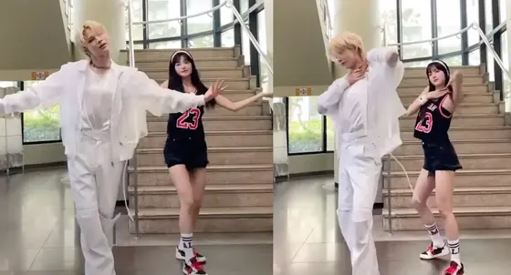 LE SSERAFIM's Eunchae Dances to ENHYPEN's "Bite Me" Challenge With Ni-Ki