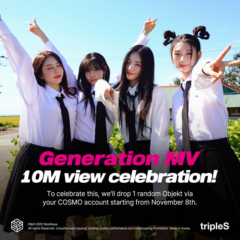 221107 tripleS Twitter - "Generation" MV 10M View Celebration documents 2