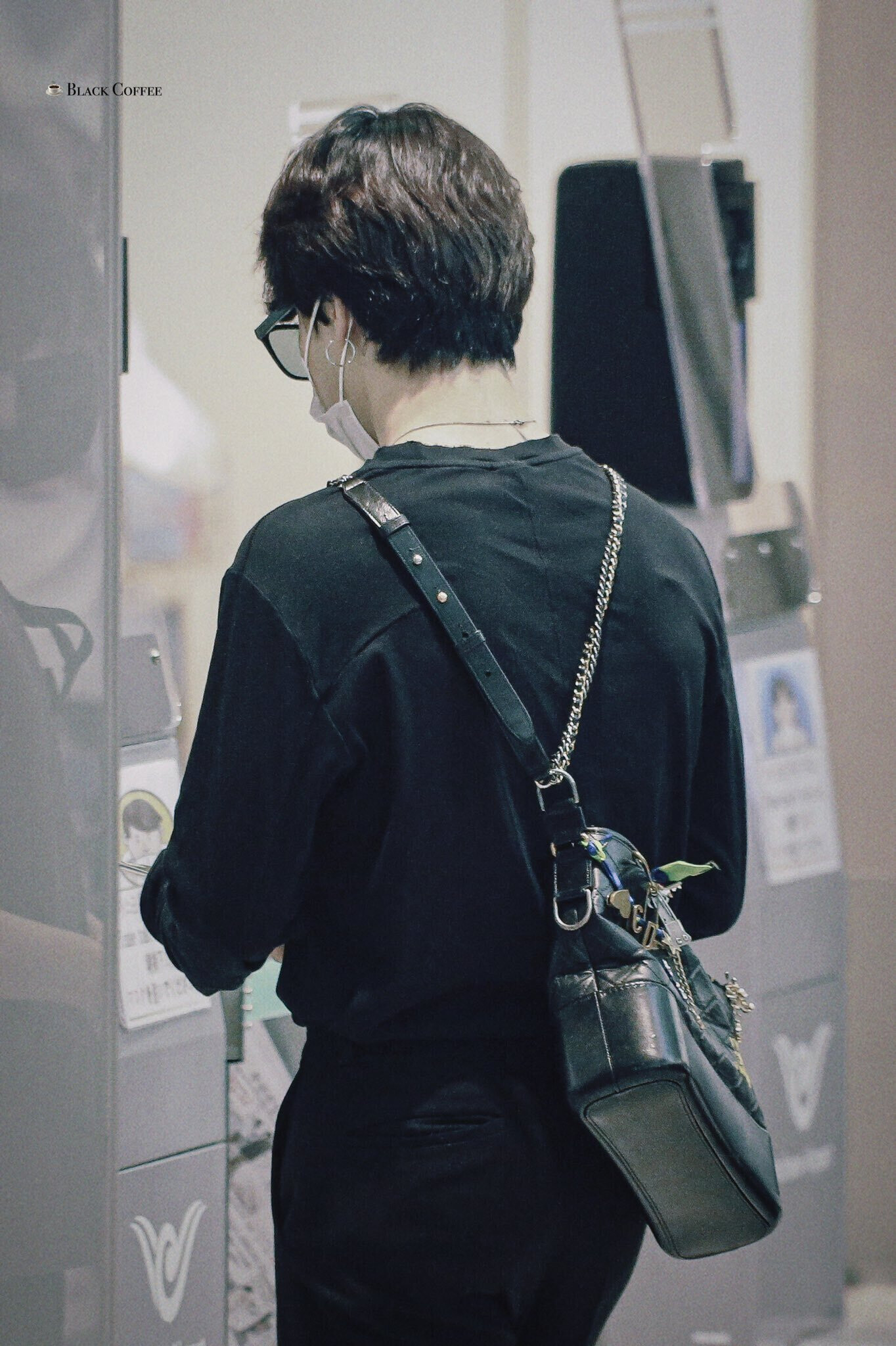 BTS V Sling Bag at the airport