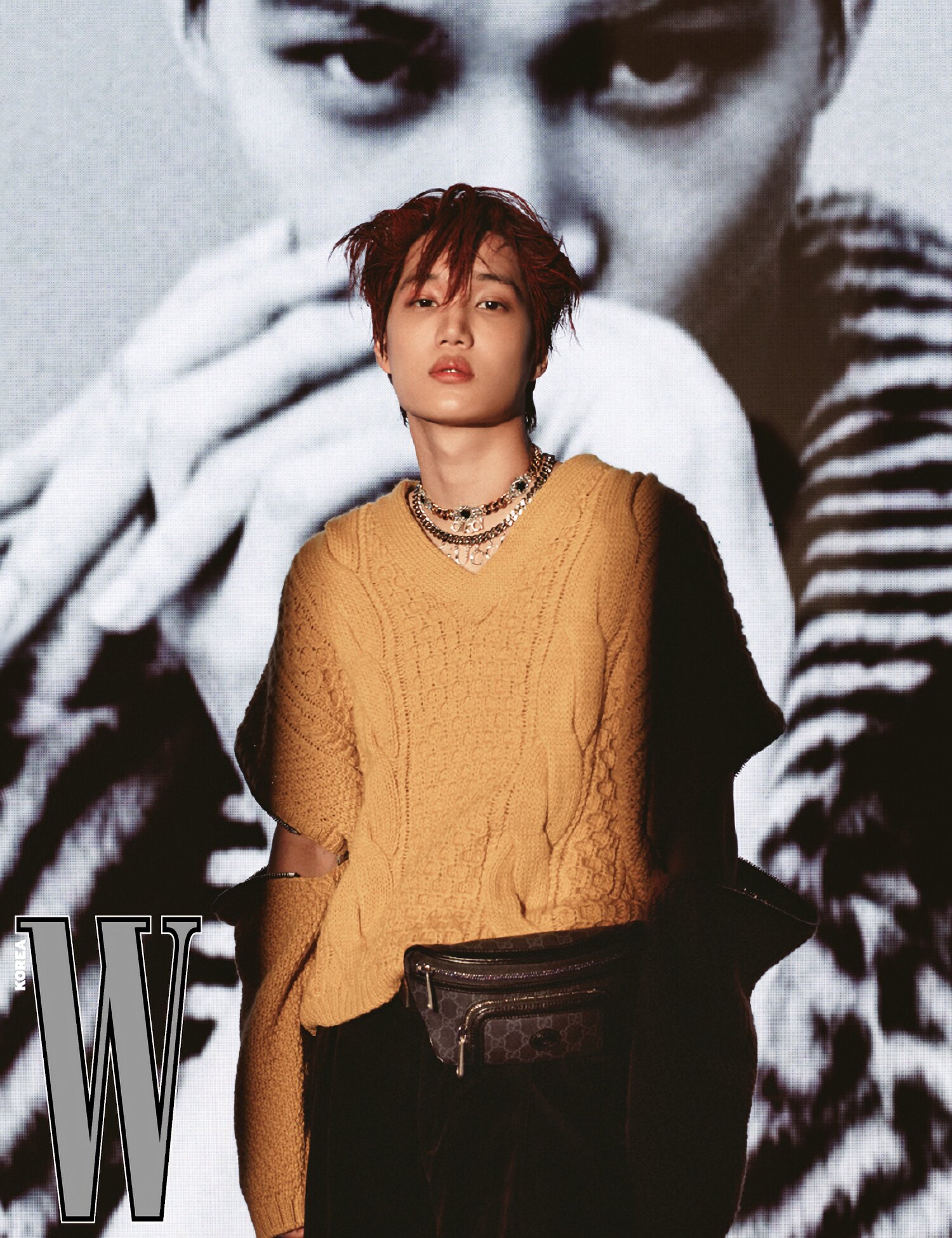 KAI for W Korea 'LOVE YOUR W' x GUCCI Dec Issue 2021