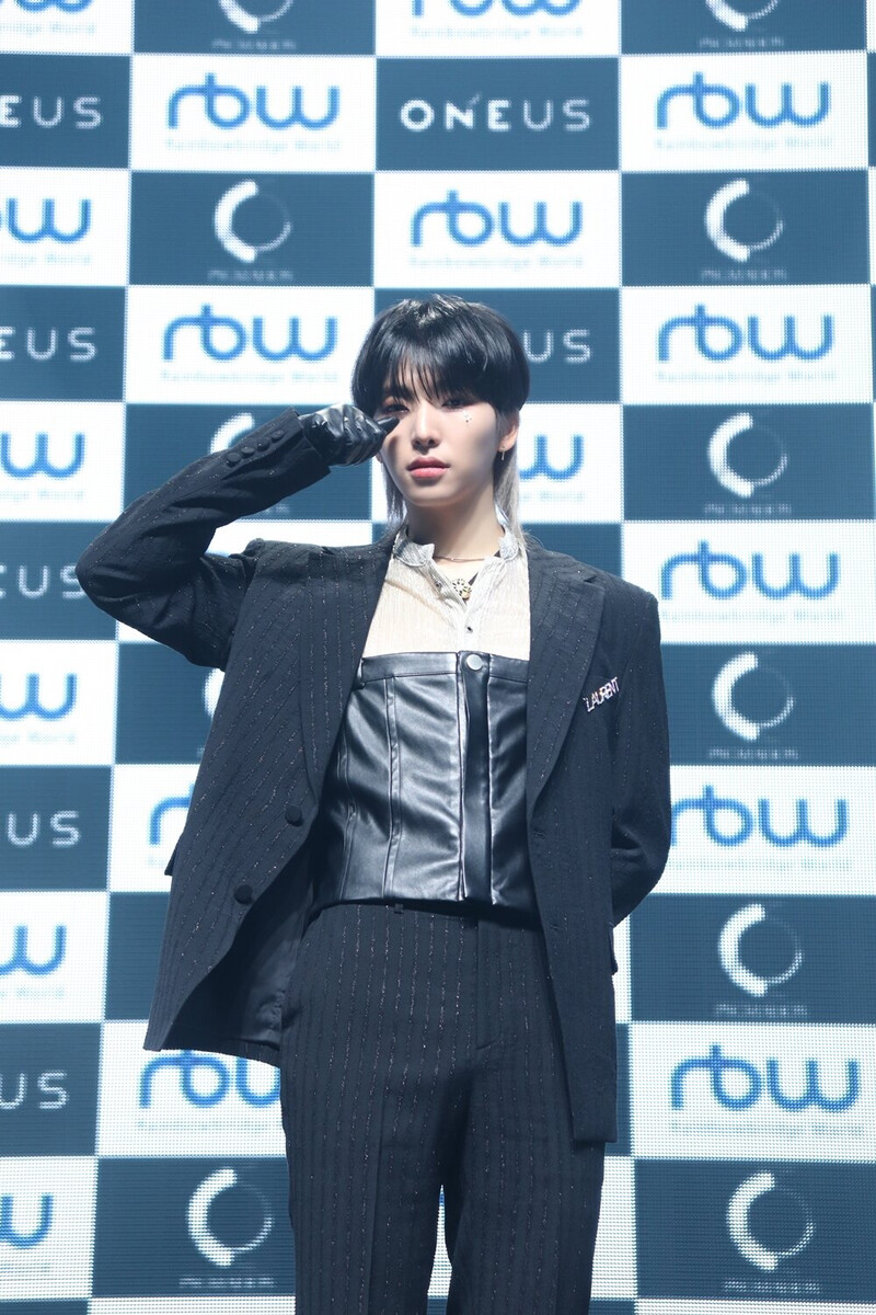 220508 ONEUS Seoho at the press showcase for their 9th EP “Pygmalion” documents 3