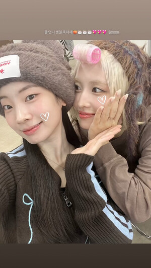 241109 - DAHYUN Instagram Story Update with MOMO - Happy MOMO Day