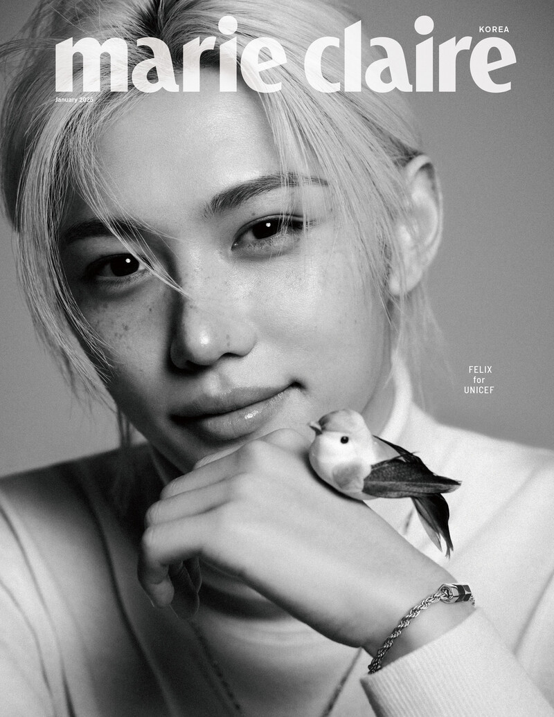 STRAY KIDS FELIX for MARIE CLAIRE Korea x UNICEF ' For Every Child' Campaign January Digital Issue 2025 documents 1