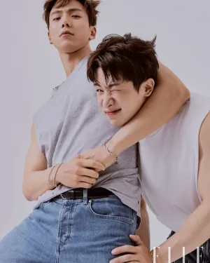 MONSTA X Shownu & Wonho x Tom Ford for ELLE Korea 2019 August Issue