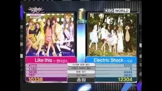 [Music Bank K-Chart] 4th week of June & f(x) - Electric Shock (2012.06.22)