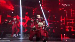 B.A.P [Warrior]  @SBS Inkigayo 인기가요 20120205